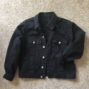 brandy melville black denim jacket by j galt